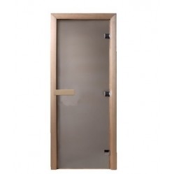 Стеклянная дверь для бани DoorWood "Теплое утро" 190х70 (сатин, коробка осина) Стеклянная дверь для бани DoorWood "Теплое утро" 190х70 (сатин, коробка осина)