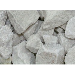 Белый кварцит обвалованный (коробка 20 кг)