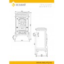 Чугунная ПЕЧЬ-КАМИН Везувий А-07 "Медь"