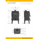 Печь-камин Везувий LV-12 S "Антрацит" Печь-камин Везувий LV-12 S "Антрацит"