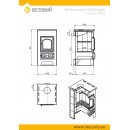 Печь-камин Везувий ПК-01 (270) бежевый