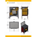 Печь-Камин Везувий ПК-04 (240) с плитой бежевый