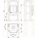 Печь-камин Мета-Бел “Ока с плитой”