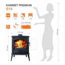 Печь камин KawMet Premium S14 (6,5 kW)