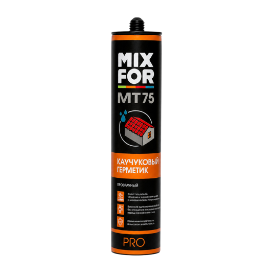 Герметик для кровли MIXFOR MT-75 КАУЧУКОВЫЙ ПРОЗРАЧНЫЙ 310 мл