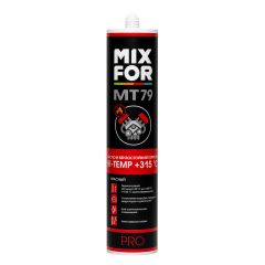 Герметик жаростойкий +260 C, MIXFOR MT-79 Silicone Красный, 260мл