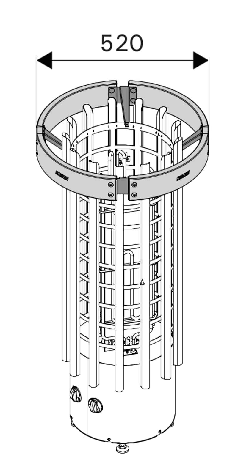 Защитные перила Harvia Glow